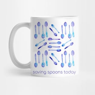 Saving Spoons Today (Purple Watercolor) Mug